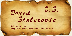 David Staletović vizit kartica